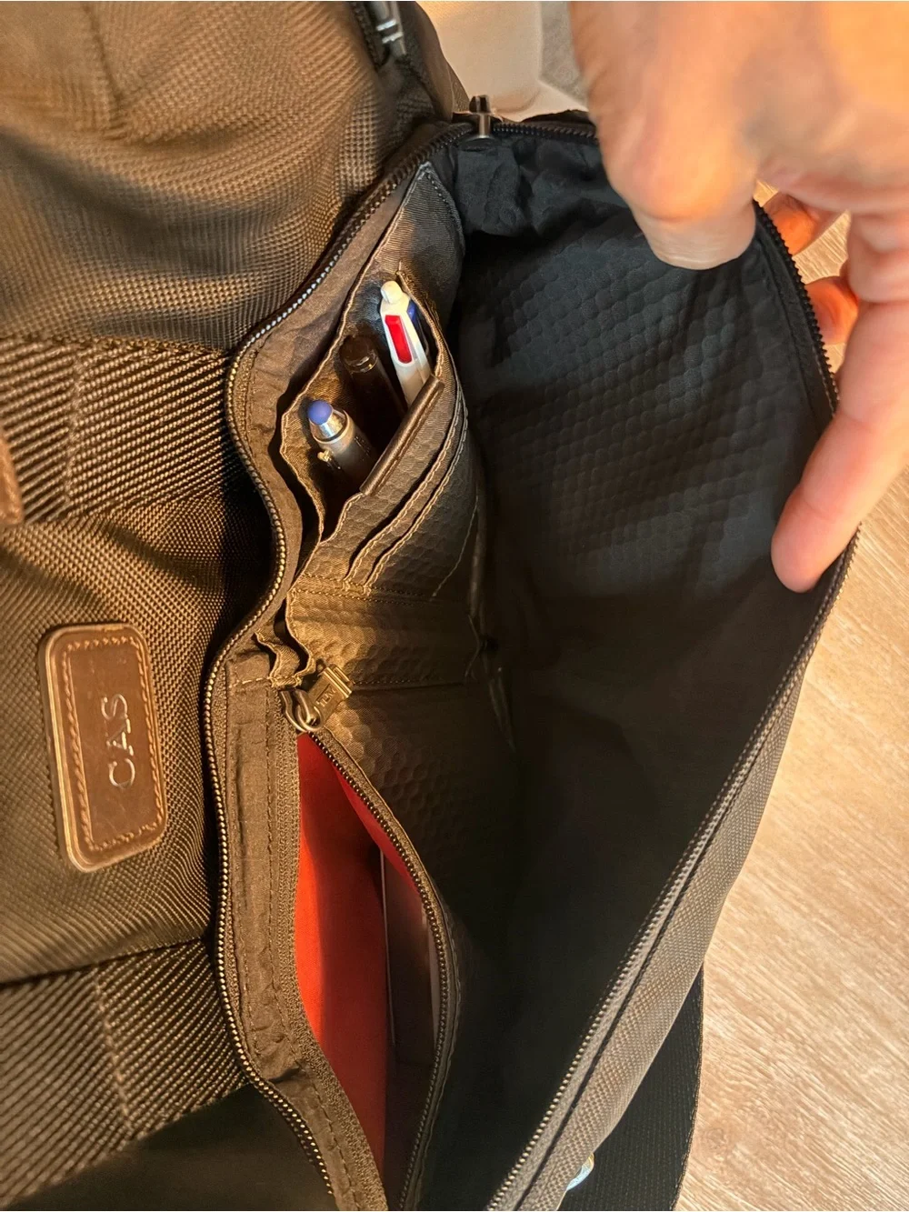 Tumi Black Nylon Messenger Crossbody Bag